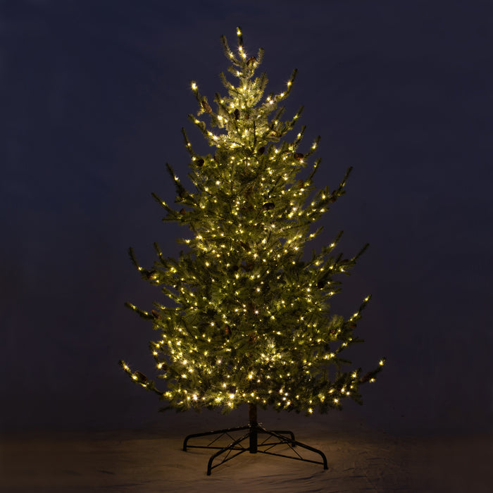 9' Iced Blue Spruce Tree with Micro Light H-099-3-865-16H - side view
