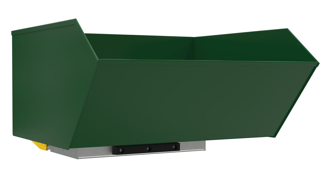 Vestil H-100-HD-BD-GRN-H Steel Heavy Duty Bump & Dump Hopper 1 Cubic Yard 6,000 lb. Capacity Hunter Green