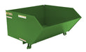 Vestil H-100-HD-GRN-T Steel Heavy Duty Low Profile Self Dumping Hopper 1 Cubic Yard 6,000 lb. Capacity Green