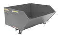 Vestil H-100-HD-GY-SG Steel Heavy Duty Low Profile Self Dumping Hopper 1 Cubic Yard 6,000 lb. Capacity Battleship Gray