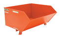 Vestil H-100-HD-ORG-C Steel Heavy Duty Low Profile Self Dumping Hopper 1 Cubic Yard 6,000 lb. Capacity Orange