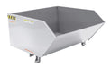 Vestil H-100-HD-SL Steel Heavy Duty Low Profile Self Dumping Hopper 1 Cubic Yard 6,000 lb. Capacity Silver Lining