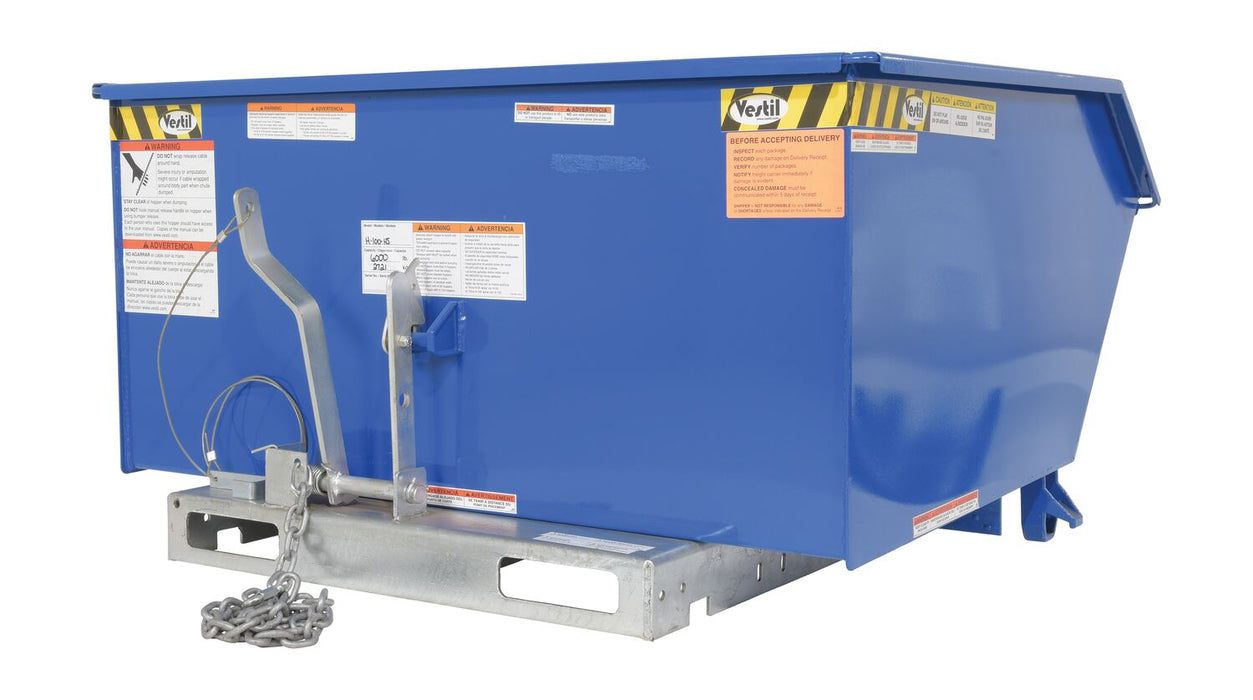 Vestil H-100-HS steel high strength low profile hopper - view 4