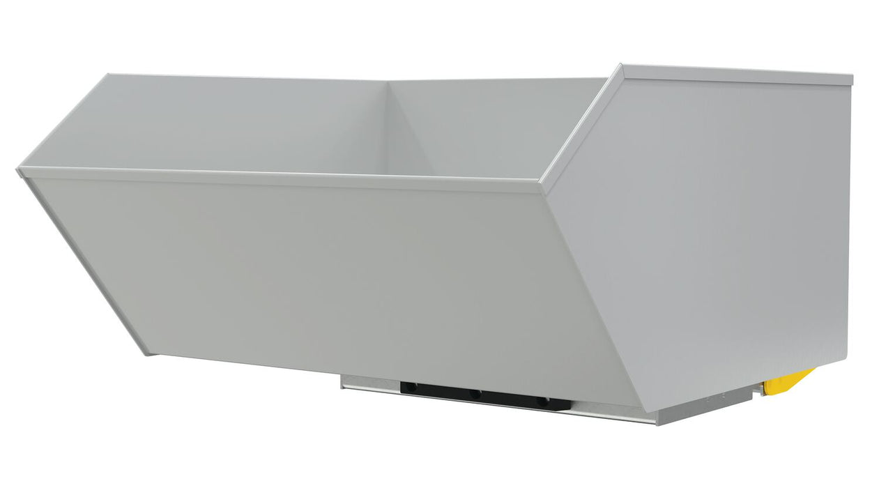 Vestil H-100-LD-BD-GY-MG Steel Light Duty Bump & Dump Hopper 1 Cubic Yard 2,000 lb. Capacity Machine Gray