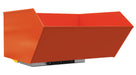 Vestil H-100-LD-BD-ORG-C Steel Light Duty Bump & Dump Hopper 1 Cubic Yard 2,000 lb. Capacity Blue Orange
