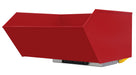 Vestil H-100-LD-BD-SR Steel Light Duty Bump & Dump Hopper 1 Cubic Yard 2,000 lb. Capacity Blue Soda Red
