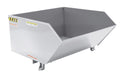 Vestil H-100-LD-SL Steel Light Duty Low Profile Self Dumping Hopper 1 Cubic Yard 2,000 lb. Capacity Silver Lining
