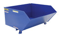 Vestil H-100-LD Steel Light Duty Low Profile Self Dumping Hopper 1 Cubic Yard 2,000 lb. Capacity Blue