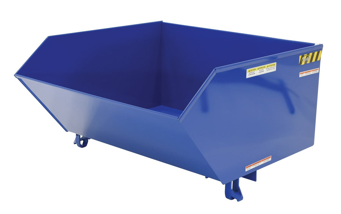 Vestil H-100-LD steel light duty low profile self dumping hopper - view 2