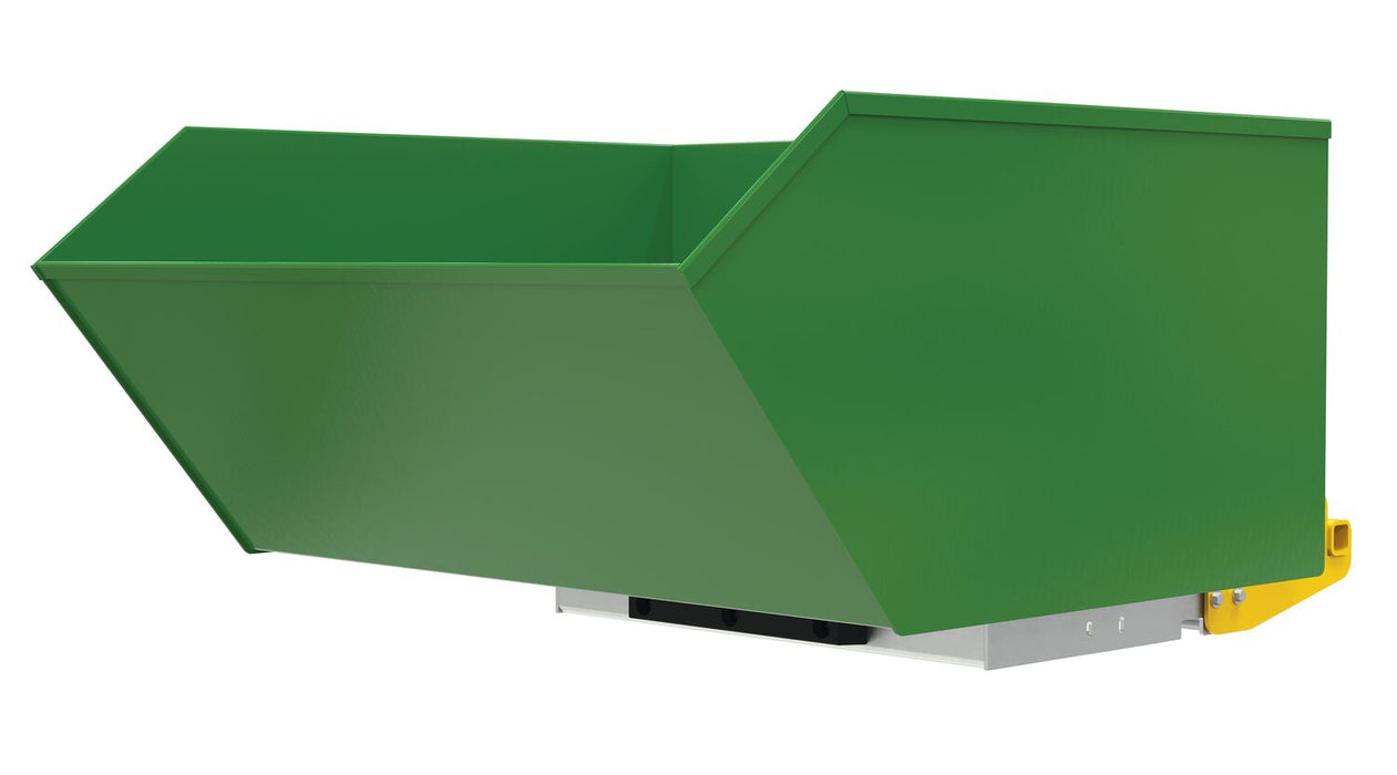 Vestil H-100-MD-BD-GRN-T Steel Medium Duty Bump & Dump Hopper 1 Cubic Yard 4,000 lb. Capacity Tractor Green