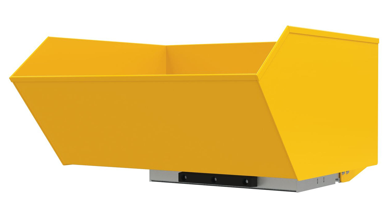 Vestil H-100-MD-BD-YEL Steel Medium Duty Bump & Dump Hopper 1 Cubic Yard 4,000 lb. Capacity Yellow