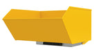 Vestil H-100-MD-BD-YEL Steel Medium Duty Bump & Dump Hopper 1 Cubic Yard 4,000 lb. Capacity Yellow