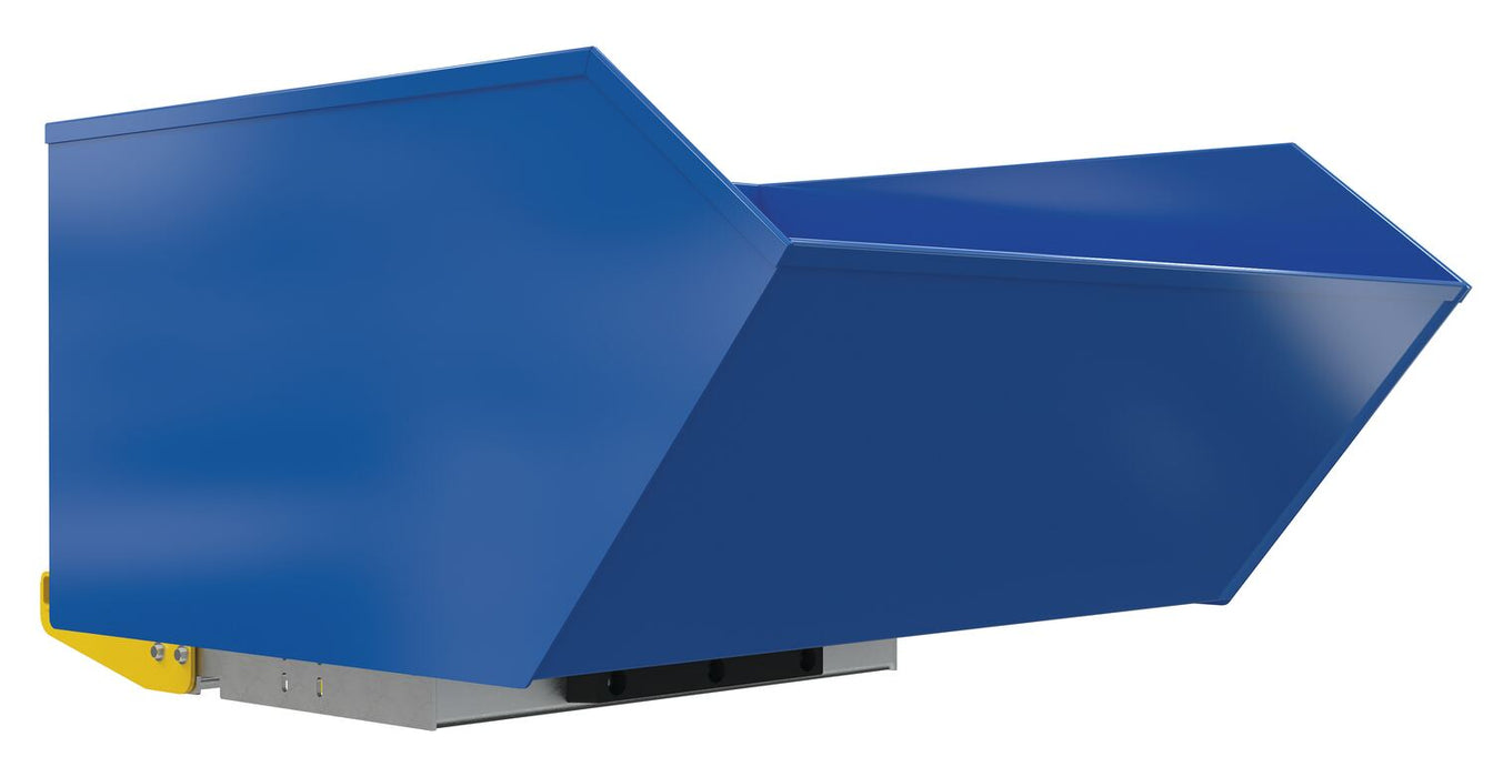 Vestil H-100-MD-BD Steel Medium Duty Bump & Dump Hopper 1 Cubic Yard 4,000 lb. Capacity Blue