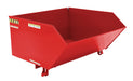 Vestil H-100-MD-SR Steel Medium Duty Low Profile Self Dumping Hopper 1 Cubic Yard 4,000 lb. Capacity Red
