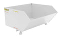 Vestil H-100-MD-WHT Steel Medium Duty Low Profile Self Dumping Hopper 1 Cubic Yard 4,000 lb. Capacity White