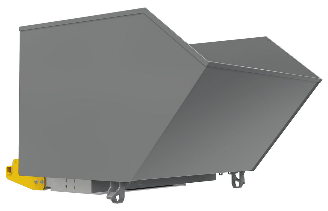 Vestil H-150-HD-BD-GY-SG Steel Heavy Duty Bump & Dump Hopper 1-1/2 Cubic Yard 6,000 lb. Capacity Battleship Gray