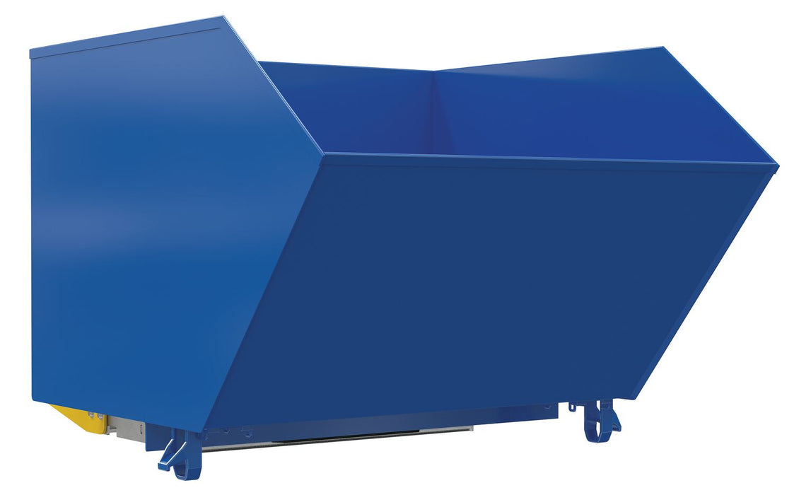 Vestil H-150-HD-BD Steel Heavy Duty Bump & Dump Hopper 1-1/2 Cubic Yard 6,000 lb. Capacity Blue