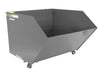 Vestil H-150-HD-GY-SG Steel Heavy Duty Low Profile Self Dumping Hopper 1-1/2 Cubic Yard 6,000 lb. Capacity Battleship Gray