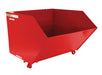 Vestil H-150-HD-SR Steel Heavy Duty Low Profile Self Dumping Hopper 1-1/2 Cubic Yard 6,000 lb. Capacity Red