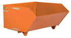 Vestil H-150-LD-ORG-C Steel Light Duty Low Profile Self Dumping Hopper 1-1/2 Cubic Yard 2,000 lb. Capacity Orange