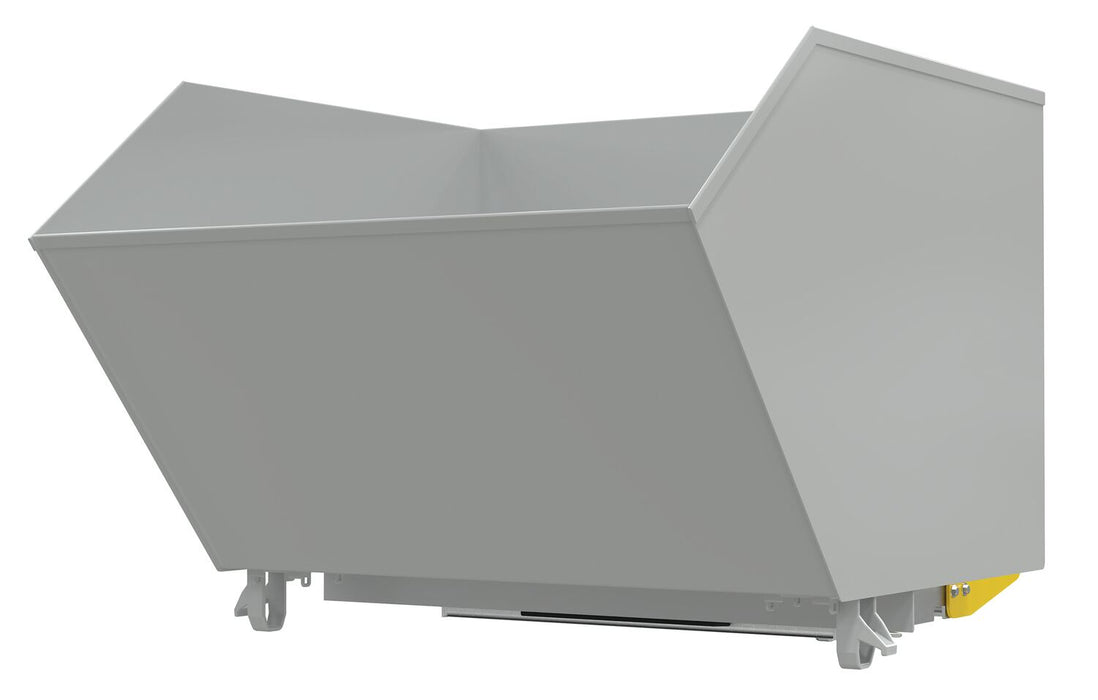 Vestil H-150-MD-BD-GY-MG Steel Medium Duty Bump & Dump Hopper 1-1/2 Cubic Yard 4,000 lb. Capacity Machine Gray