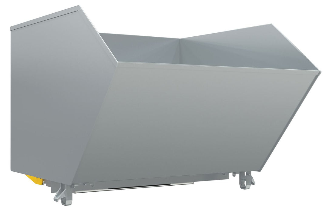 Vestil H-150-MD-BD-SL Steel Medium Duty Bump & Dump Hopper 1-1/2 Cubic Yard 4,000 lb. Capacity Blue Silver Lining