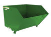 Vestil H-150-MD-GRN-T Steel Medium Duty Low Profile Self Dumping Hopper 1-1/2 Cubic Yard 4,000 lb. Capacity Green