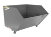 Vestil H-150-MD-GY-SG Steel Medium Duty Low Profile Self Dumping Hopper 1-1/2 Cubic Yard 4,000 lb. Capacity Battleship Gray