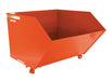 Vestil H-150-MD-ORG-C Steel Medium Duty Low Profile Self Dumping Hopper 1-1/2 Cubic Yard 4,000 lb. Capacity Orange