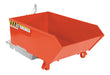 Vestil H-25-LD-ORG-C Steel Light Duty Low Profile Self Dumping Hopper 1/4 Cubic Yard 2,000 lb. Capacity Orange