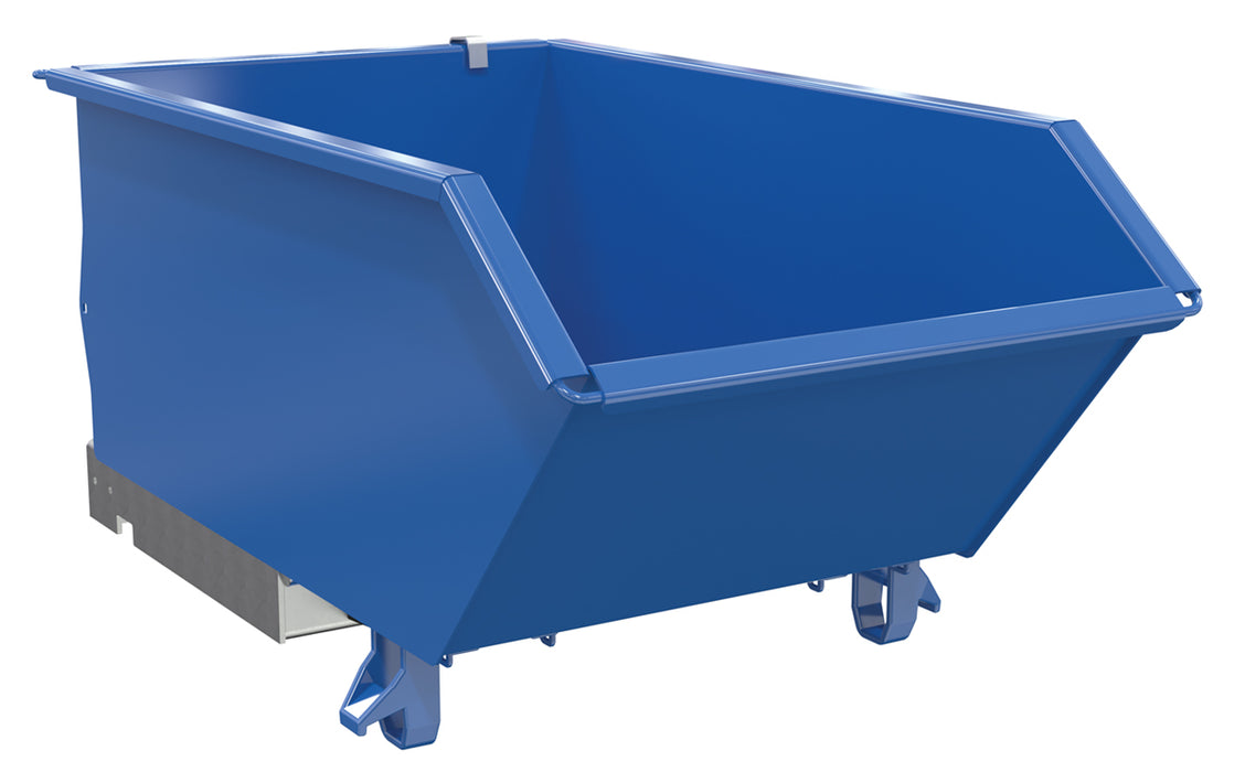 Vestil H-33-HS Steel High Strength Low Profile Hopper 1/3 Cubic Yard 6,000 lb. Capacity Blue