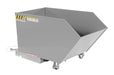 Vestil H-50-HD-SL Steel Heavy Duty Low Profile Self Dumping Hopper 1/2 Cubic Yard 6,000 lb. Capacity Silver Lining
