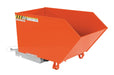 Vestil H-50-LD-ORG-C Steel Light Duty Low Profile Self Dumping Hopper 1/2 Cubic Yard 2,000 lb. Capacity Orange