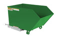 Vestil H-50-MD-GRN-T Steel Medium Duty Low Profile Self Dumping Hopper 1/2 Cubic Yard 4,000 lb. Capacity Green