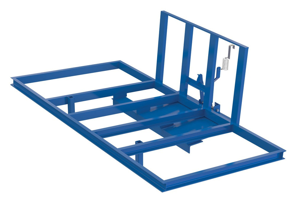 Vestil H-FBOD-4896-2 Steel Open Sided Hopper Open Deck 2,000 lb. Capacity Blue