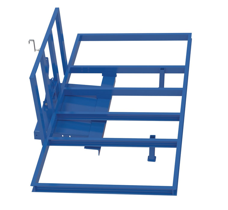Vestil H-FBOD-4896-2 steel open sided hopper open deck - view 2