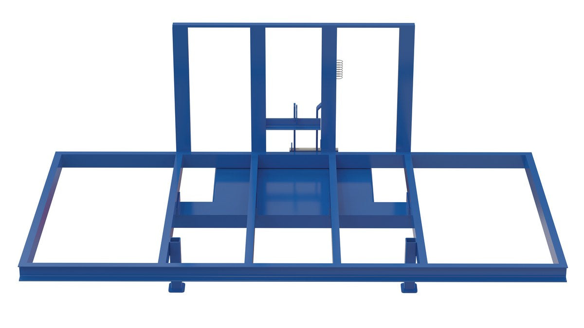 Vestil H-FBOD-4896-2 steel open sided hopper open deck - view 3