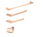 wonderland shower inc Luxurious 4-Piece Brass Rose Gold Bathroom Hardware Set: Towel Bar, Towel Ring... Shower Accessory