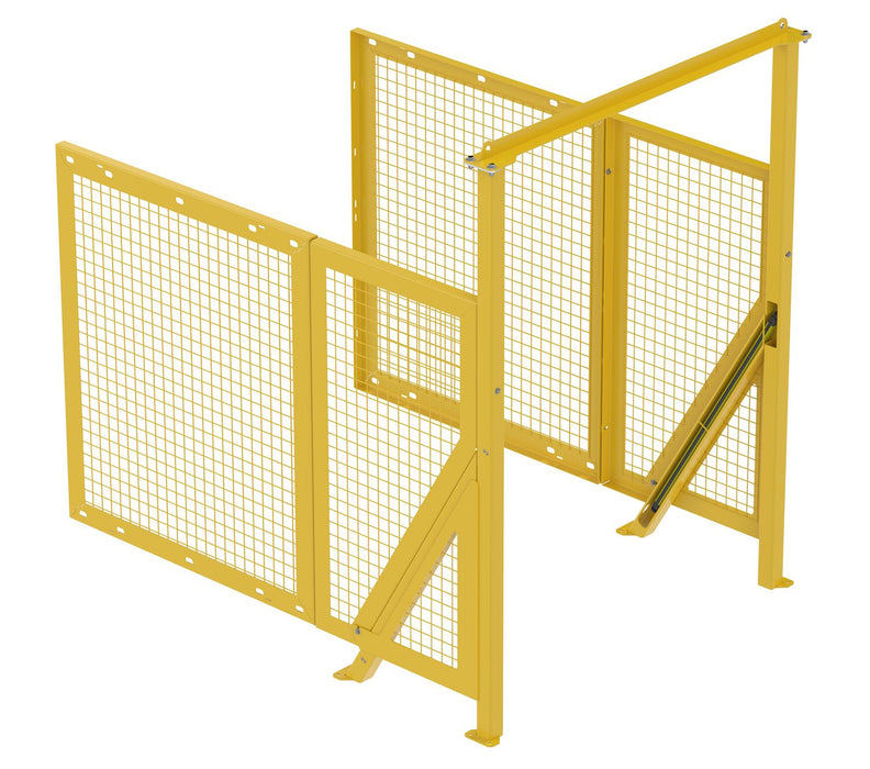 Vestil HBD-SLC Factory Installed Steel Hydraulic Box Dumper Safety Light Curtain Option Yellow