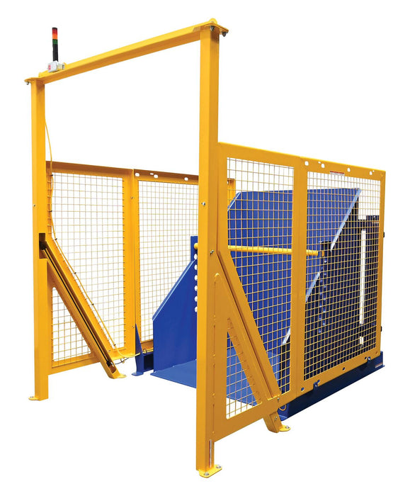 Vestil HBD-SLC factory installed steel hydraulic box dumper safety light curtain - view 3