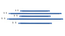 Vestil HBS-10123 Steel Structural Cantilever Brace Set 36 in. x 144 in. Blue