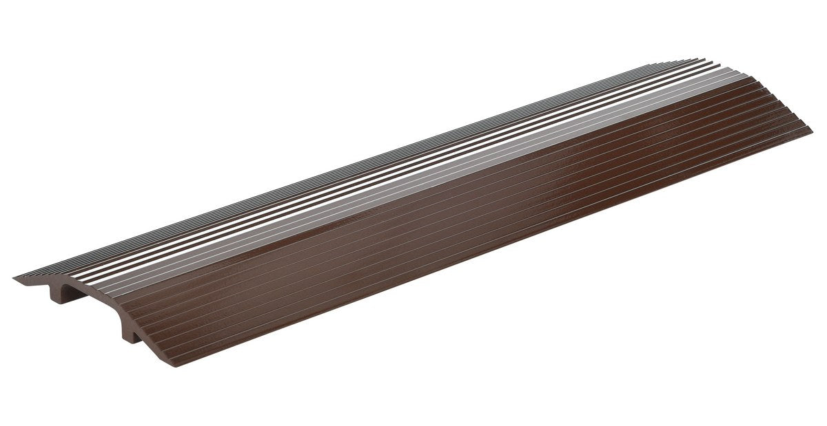 Vestil HCR-24-BRN Aluminum Extruded Hose and Cable Crossover 24 in. Length Brown