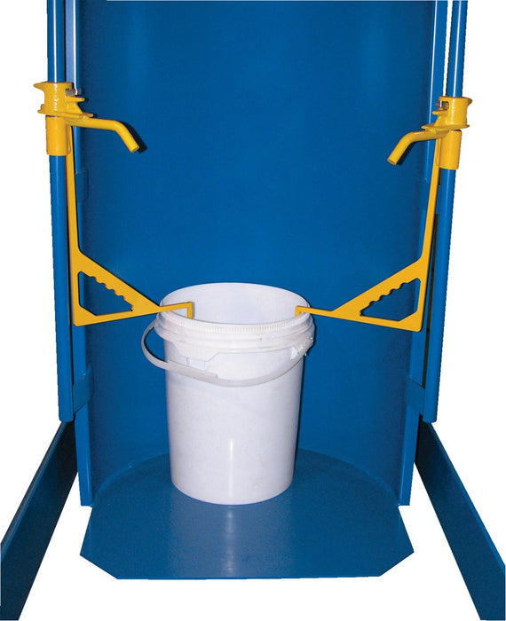Vestil HDD-5G-ADP Steel Hydraulic Drum Dumper Adapter 2 in. Diameter For 5 Gallon Pails Yellow