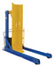 Vestil HDD-72-10-P-DC Steel DC Powered Portable Hydraulic Drum Dumper 72 in. Dump Height 1,000 lb. Capacity Blue / Yellow