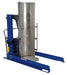 Vestil HDD-72-7-S-SSC Stainless Steel Stationary Hydraulic Drum Dumper 72 in. Dump Height 750 lb. Capacity Blue/Silver