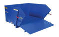 Vestil HDROP-100-LD Steel Light Duty Self Dumping Hopper with Fold Down Front 1 Cubic Yard 2,000 lb. Capacity Blue