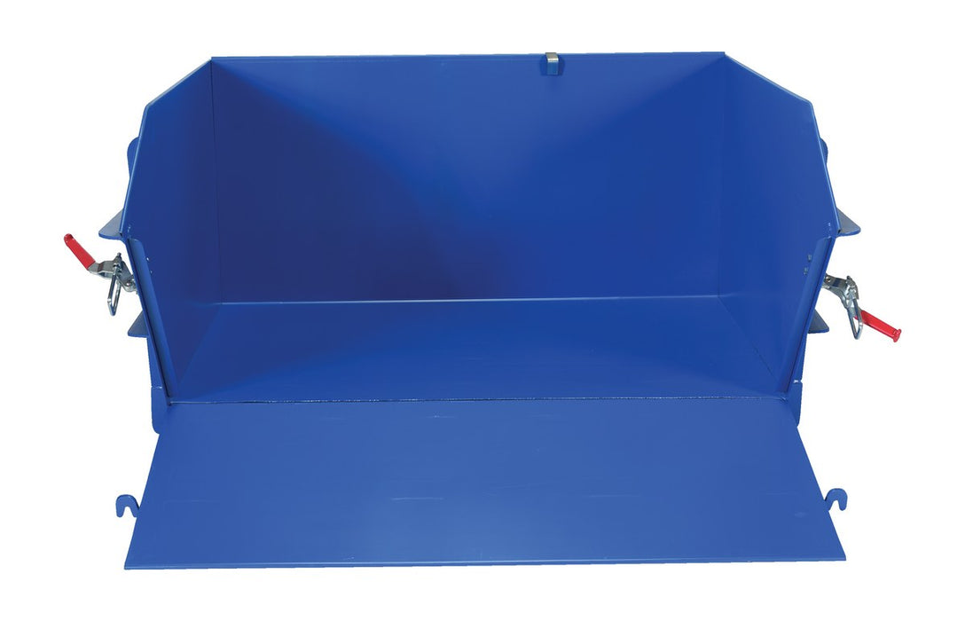 Vestil HDROP-100-LD steel light duty self dumping hopper with fold down - view 3