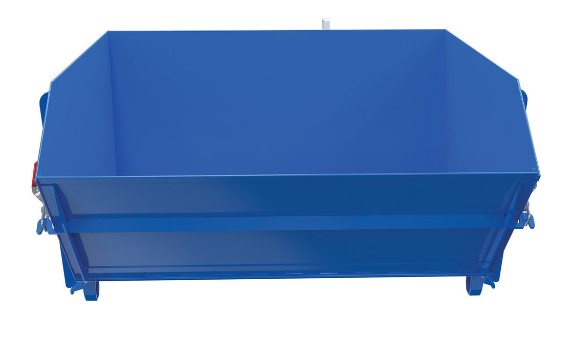Vestil HDROP-100-MD steel medium duty self dumping hopper with fold down - view 3