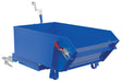 Vestil HDROP-25-HD Steel Heavy Duty Self Dumping Hopper with Fold Down Front 1/4 Cubic Yard 6,000 lb. Capacity Blue
