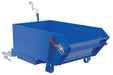 Vestil HDROP-25-LD Steel Light Duty Self Dumping Hopper with Fold Down Front 1/4 Cubic Yard 2,000 lb. Capacity Blue